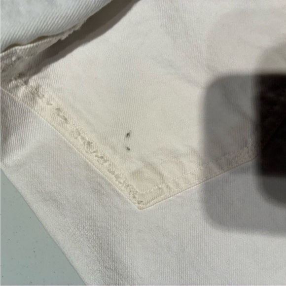 NWT Agolde Parker Vintage Cut Off Denim Shorts in Dough White Size 32 - Picture 14 of 14